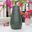 Bình Hoa Gốm Bát Tràng Họa Tiết Nổi Chiếc Lá Dáng Phình Đáy Cao 18-27cm Decor Trang Trí Để Bàn Đẹp