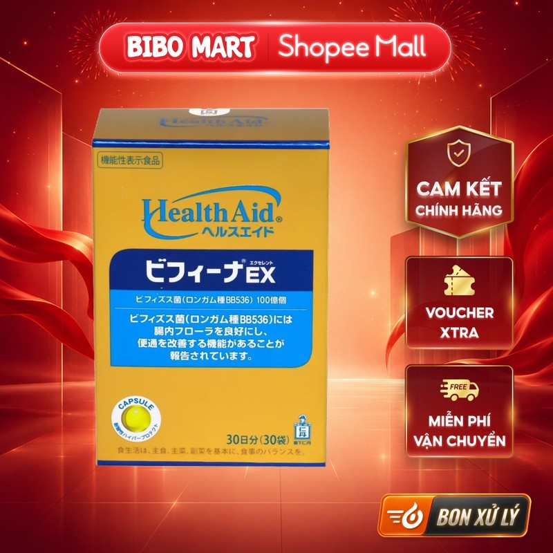 Men Vi Sinh Bifina EX Nhật Bản – Hỗ Trợ Tiêu Hóa Người Lớn, Hộp 30 Gói