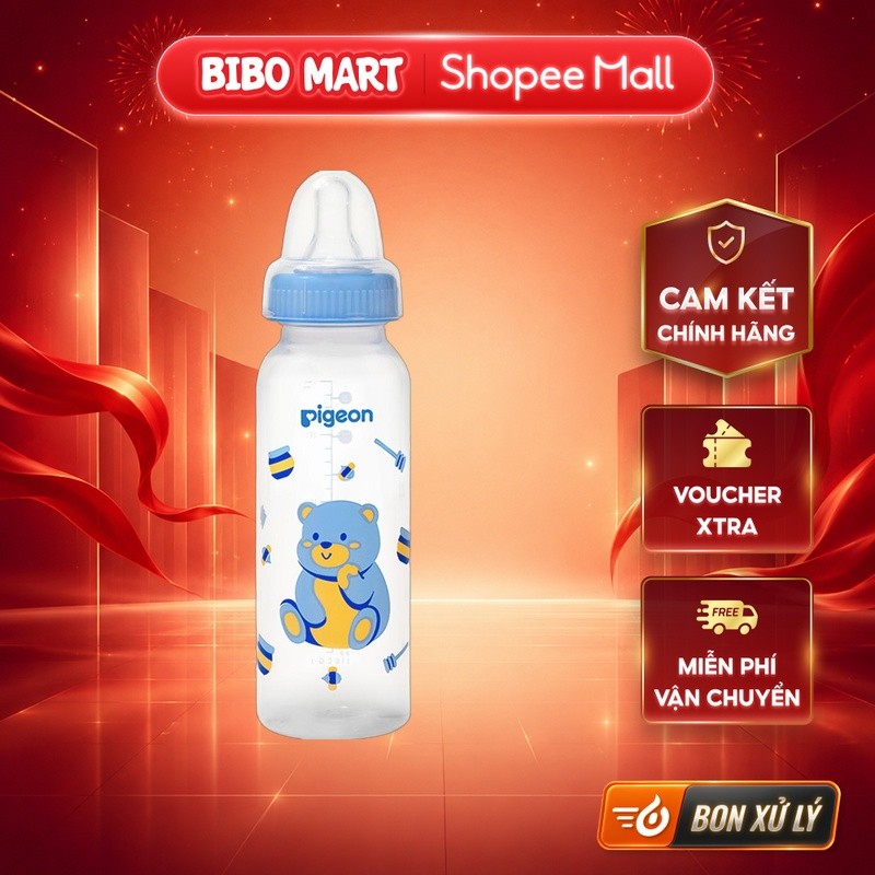 Bình sữa Pigeon nội địa Nhật thế hệ 3 mới, đủ size 160ml/240ml