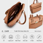 Cặp Công Sở Lata (Thời trang nam basic đựng vừa laptop 14 inch - Cặp da CA39) — ảnh 5