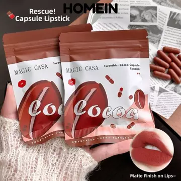 Bộ Son Môi HOMEIN Capsule, Bộ Son Môi Mini 10 Màu Nhung Matte, Họa Tiết Không Dính Di Động Chống Thấm Nước Lâu Dài Bộ Son Môi Sử Dụng Hàng Ngày