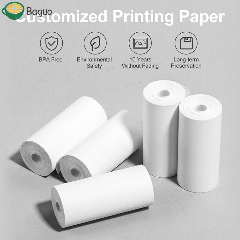 BAGUO Máy In Nhiệt Giấy Máy In Mini 3 Cuộn Máy In Gia Đình Có Thể In Nhãn Trống Paperang Máy In Máy Ảnh Giấy In