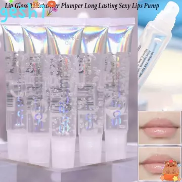 GESH1 Son Bóng Dưỡng Ẩm Plumper, Dưỡng Ẩm Trong Suốt Lâu Dài Gợi Cảm Bơm Môi, Không Thấm Nước Sáng Bóng Môi Trang Điểm Môi