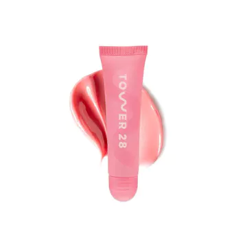 Tower28Lip son dưỡng ẩm và bóng Son môi + Mặt nạ môi ban đêm chứa dầu jojoba và bơ hạt mỡ-Công thức mềm mại cho môi mềm mại và dẻo dai-Áo dưa hấu và kiwi (0,38Ounce