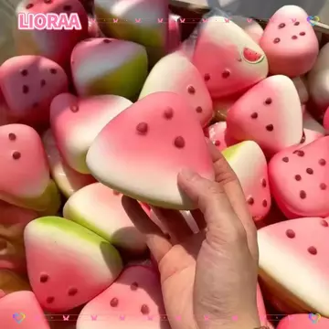LIORA‌Bóp chống căng thẳng, Soft Ice Skin Squishy Họa tiết dưa hấu Giảm căng thẳng​​, có thể tái sử dụng​​ Giảm căng thẳng phục hồi chậm ​​Giảm căng thẳng văn phòng & trường học​​