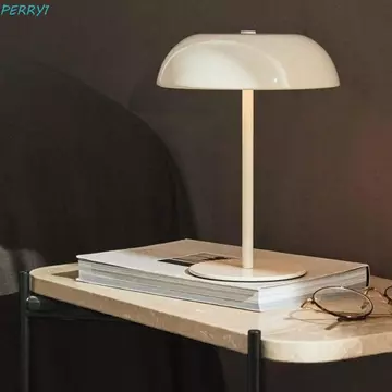 Đèn bàn nấm PERRY, Đèn 3 màu Đèn chăm sóc mắt Đèn bàn LED, Đèn mềm đơn giản Bắc Âu có thể tháo rời Đèn ngủ bằng kim loại di động Đèn chiếu sáng phòng ngủ