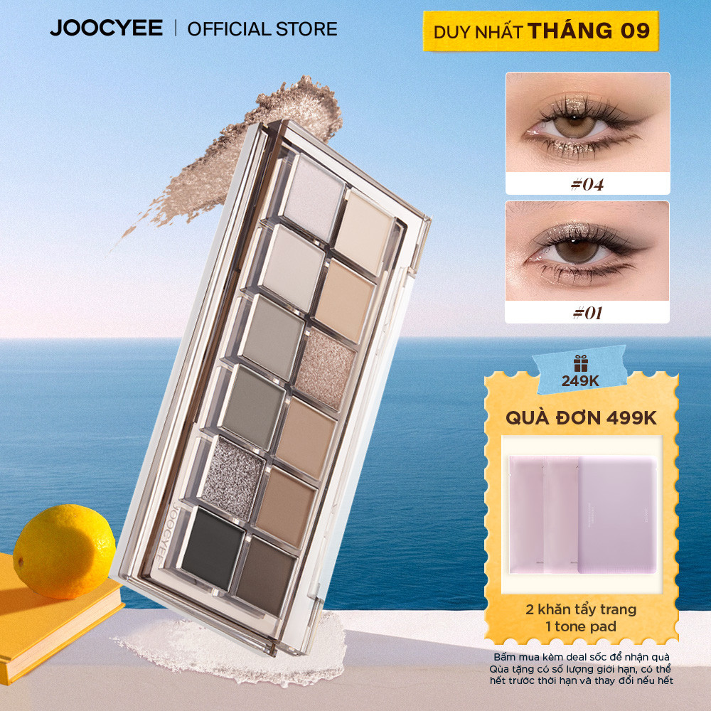 [BEST SELLER] Bảng phấn mắt 12 ô JOOCYEE 12 Shades Eyeshadow Palette đa năng dễ tán nhũ sáng bền màu