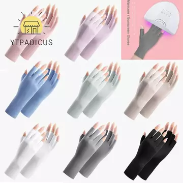 Găng Tay Chống Nắng YURUYI, Bảo Vệ Da Ngón Tay Chống Tia UV Găng Tay Vẽ Móng Tay, Phụ Kiện Đèn Led Chống Bức Xạ Móng Tay Uv Bảo Vệ Móng Tay Nghệ Thuật Găng Tay Nữ