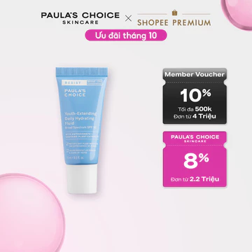 Kem chống nắng dưỡng ẩm da Paula's Choice Resist Youth-Extending Daily Hydrating Fluid Broad Spectrum SPF 50 15ml 7807