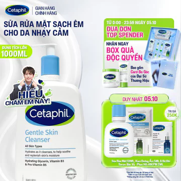 Sữa rửa mặt dịu lành cho da nhạy cảm CETAPHIL GENTLE SKIN CLEANSER 1000ML