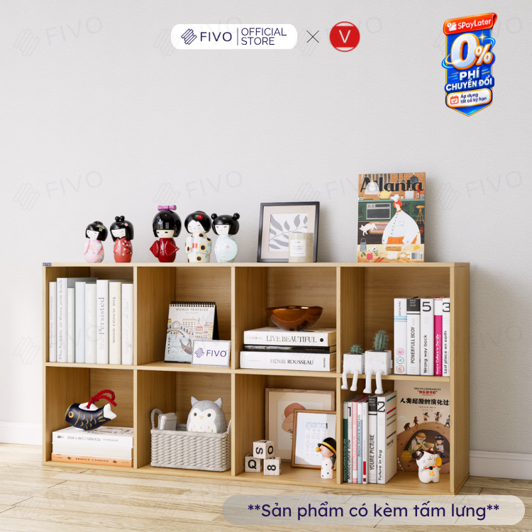Kệ Sách Đứng Decor FB04 FIVO Thiết Kế Tổ Ong Phong Cách Hàn Quốc , Có Tấm Lưng Chắc Chắn, Dễ Dàng Lắp Ráp Tại Nhà