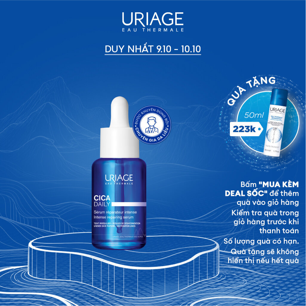 Serum làm dịu, làm lành và phục hồi da tổn thương hằng ngày URIAGE CICA DAILY SERUM 30ml