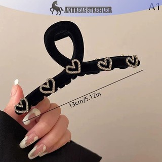 Onetimingfine Mùa Đông Mới Đổ Xô Vuốt Kẹp Trái Tim Thanh Lịch Kẹp Tóc Trái Tim Nhựa Đuôi Ngựa Móng Vuốt Kẹp Cua Barrette Phụ Kiện Tóc Cho Nữ VN