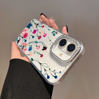 Ốp Điện Thoại Kim Cương Bling Họa Tiết Hoa Cho Realme 14 13 12 11 Pro Plus 14X 12X 11X 5G Vỏ Mềm Chống Sốc Silicon Trong Suốt