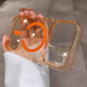 Ốp điện thoại từ tính trong suốt PC chất lượng cao cho iPhone 17 Pro Max 16 14 15 pro max Air Chống rơi bảo vệ ống kính Vỏ cứng bảo vệ điện thoại