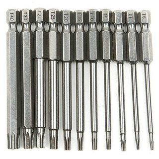 AIMVUKES Bộ Mũi Vít Hoa Thị Có Lỗ Dài Từ 50-75-100 Chân Lục Giác Thép s2 Nhiều Kích Thước
