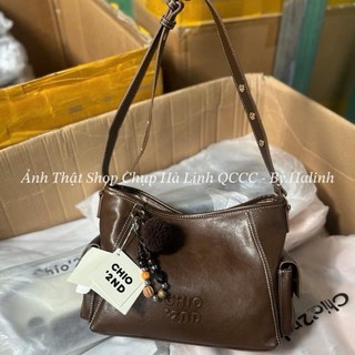 Chio2nd - Túi Chio Nâu Charm Sò Túi Hông Vintage dày dặn