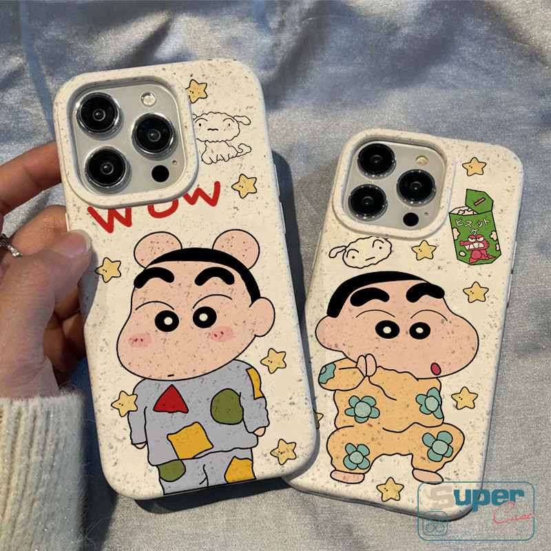 Ốp Lưng Tương Thích Cho IPhone 11 15 13 16 17 14 12 Pro Max Air XR X XS Max 7 13 12 16 17 Pro 14 15 6 6s 16 8 Plus SE 2020 Hoạt Hình Thời Trang Crayon Shin-chan Star Bìa mềm