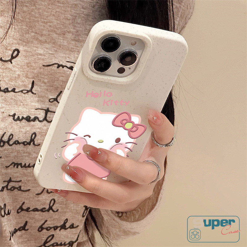 Ốp Lưng Tương Thích Cho IPhone 16 11 15 13 17 14 12 Pro Max Air XR X XS Max 16 7 13 12 17 Pro 14 15 6 6s 16 8 Plus SE 2020 Hoạt Hình Dễ Thương Ngọt Ngào Hello Kitty Trái Tim Tình Yêu Bìa mềm nơ