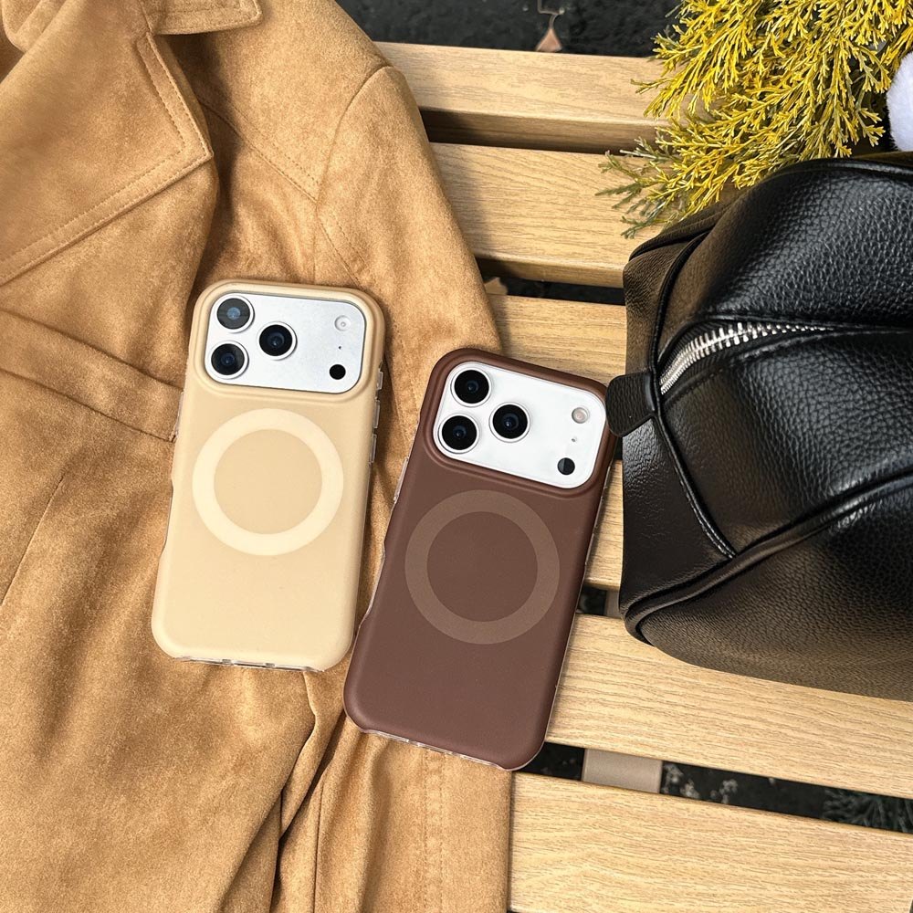 Ốp Lưng Cứng Tương Thích Với iPhone 13 14 14Pro 14ProMax 15 15Pro 15ProMax 16 16Pro 16ProMax 17 17Pro 17ProMax 17Air Retro Họa Tiết Màu Trơn Nam Châm