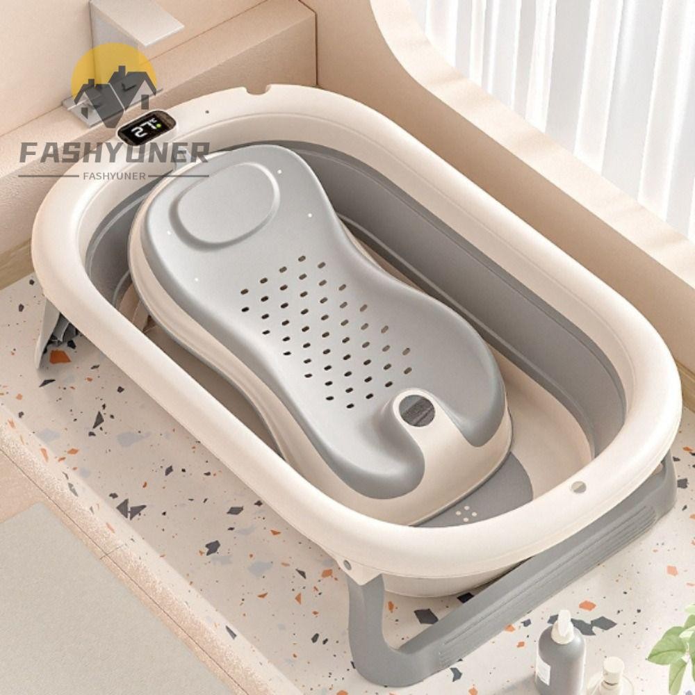 Bồn tắm trẻ em FASHYUNER, Bồn tắm thông minh di động lớn cho bé, Bồn tắm trẻ sơ sinh nhạy cảm với nhiệt độ kỹ thuật số Hộ gia đình