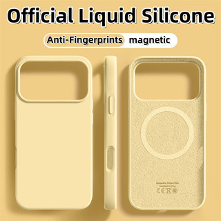 Ốp điện thoại silicon lỏng chính thức sang trọng ẩn từ tính cho iPhone 17 Pro max 16 15 14 13 12 Pro max Ốp lưng thẩm mỹ chống sốc iPhone 17 Air 16 15 14 plus Chống vân tay