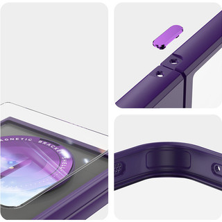 360 Xoay Vòng Kim Loại Acrylic Cứng PC Dành Cho Samsung Z Flip 7 Flip 6 Flip 5 7FE Từ Đứng Bóng Trong Suốt Chống Sốc Vỏ Bảo Vệ