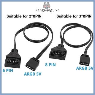Bộ Chuyển Đổi Cáp Bang 30cm 5V 3pin Sang ARGB 5V 8Pin 6Pin Nam Adapter Mở Rộng Ánh Sáng Thiết Bị ARGB Dễ Dàng Và Tiện Lợi Cho Chúng Ta