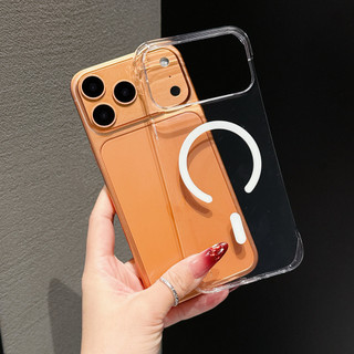 [JLK] Ốp từ tính trong suốt pha lê không khung siêu mỏng cho iPhone 17 Air 17 Pro Max Vỏ cứng điện thoại không viền trong suốt