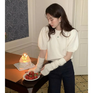 Áo Len Dệt Kim Rời Tay Puff Top Nhiều Màu, Size Lớn, Phong Cách Nhẹ Nhàng Cho Mùa Xuân Thu