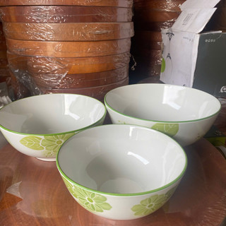 Bộ chén đĩa sứ cao cấp họa tiết lá xanh Bông 79 – sang trọng, tinh tế cho mọi bữa ăn