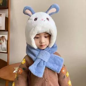 ￼Mũ Cho Bé Dày Chống Gió, Tích Hợp Khăn Ấm Áp, Phù Hợp Mặc Hàng Ngày Và Thu Đông