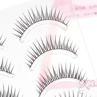 5 Đôi Lông Mi Giả Tự Nhiên Cụm Hình Chữ V Phong Cách Hàn Quốc Lụa Xanh Mềm Đen Cho Trang Điểm Photogenic
