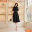 Đầm thiết kế BEMINE cổ đức có đai eo dáng chữ A phù hợp đi chơi-B143