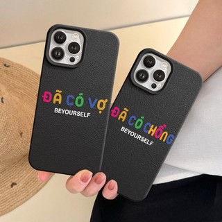 Ốp Lưng iPhone TPU Hoạ Tiết Da Mềm Đã Có Vợ Chồng Chống Bẩn Cao Cấp - iP X/XS/11/12/13/14/15/16/17/Plus/Pro/Max/Air