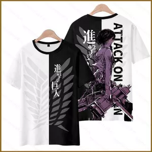 Tấn Công Titan Anime Áo Thun Nữ Tay Ngắn Top Unisex Tee Cosplay Mikasa Ackerman 3D Áo Sơ Mi Thời Trang Thường Ngày Plus Kích Thước Tee