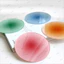 PYCOU Coaster, Tấm lót cốc Acrylic tròn, Tấm lót cốc chống trượt màu Gradient Trang trí máy tính để bàn