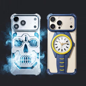 Ốp Điện Thoại Ốp Lưng Kim Loại Thời Trang Cho iPhone 17 16 15 Pro Max Ốp Lưng Khung Nhôm Giáp Vỏ Chống Sốc