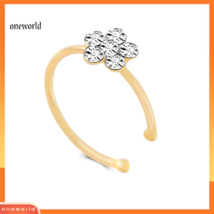 Một thế giới| 1 Phụ Nữ Kim Cương Giả Kẻ Sọc Hoa Mận Mũi Vòng Stud Nhẫn Xuyên Trang Sức