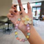 Dây đeo điện thoại đính cườm hoa dễ thương màu Pastel và quyến rũ thủ công dành cho nữ, phong cách Hàn Quốc
