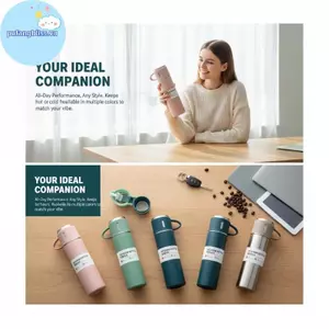 Pufangbliss 500ML Bình Chân Không Inox Quà Tặng Văn Phòng Phong Cách Kinh Doanh Bình Giữ Nhiệt Ngoài Trời Nước Nóng Cách Nhiệt Cặp Đôi Cốc VN