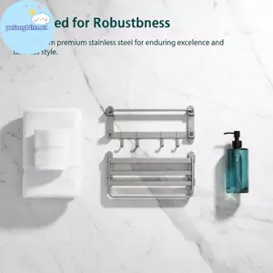 Khăn thép không gỉ Pufangbliss 60cm Ra có thể gập lại với lớp hoàn thiện chất lượng cao cho phòng tắm sang trọng VN