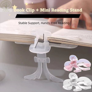 Giá đỡ đánh dấu trang đọc sách AMBU, Giá đỡ sách trong suốt chống trượt dễ đọc, 12° Đế đọc sách để bàn bằng nhựa cho dụng cụ học tập dành cho học sinh