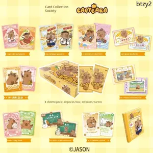 Jikashe Kapibara Thẻ capybara capybara Cheats Bộ Sưu Tập Thẻ Phiên Bản Cao Cấp Capybara Hàng Hóa Thẻ Sách