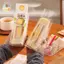 100 Chiếc Bánh Sandwich Nhựa Paaging Trong Suốt Túi Tam Giác Cho Bánh Mì Mông Túi Trang Trí Tiệc Sinh Nhật Điều Trị ELWW