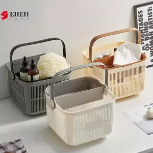 Giỏ tắm nhỏ bằng nhựa trong phòng tắm Đồ vệ sinh Giỏ đựng đồ lặt vặt gia dụng di động Hộp đựng mỹ phẩm tắm VN