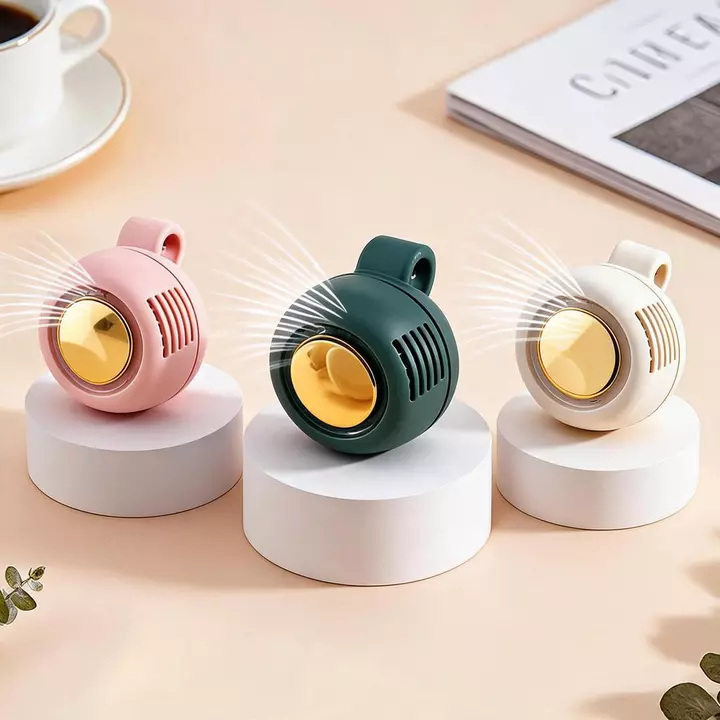Quạt điện không cánh Mini im lặng di động Quạt treo 3 tốc độ có thể điều chỉnh Quạt làm mát điện thoại Quạt làm mát quạt cá nhân có thể sạc lại Quạt cơ thể xoay Thích hợp cho du lịch ngoài trời