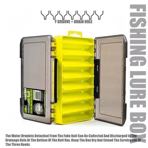 MAKY 1 Hộp Câu Cá 12 Phần Phụ Kiện Câu Cá Mồi Móc Bảo Quản Hộp Đựng Dụng Cụ Câu Cá Hai Mặt Hộp Tổ Chức VN