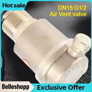 Belleshopp Van thông hơi bằng đồng thau tự động phát hành DN15 G1/2 2.8x1.9in 114g/4.0oz Van sơ tán cho máy nước nóng năng lượng mặt trời Giảm áp