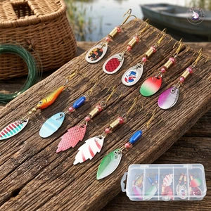 10 Chiếc Composite Spinnerbait Dụ Bộ Mồi Câu Cá Kim Loại Có Máy Tạo Tiếng Ồn Cho Bass Cá Hồi